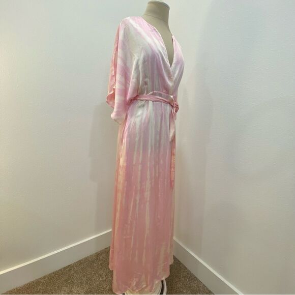 StarkX Women's Silky Maya Maxi Dress in Pink Tie-Dye Sz Small NWT - Picture 6 of 8